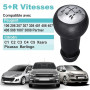 Spurtar Pommeau de levier de vitesses manuel 5 vitesses pour Peugeot 106 107 207 301 306 307 308 407 408 508 3008 1007 / pour CI