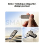 Lexar D40E 256 Go Double clé USB 3.2 Gen 1 Type-C Jump Drive, clé USB-C Flash Drive Matériau métallique Pivotant Conception Clé 