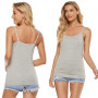 BQTQ 6 Pièces Débardeur Femmes Long Basique Caraco Camisole Réglables Bretelles