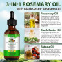 Huile De Batana & Essentielle De Romarin & De Ricin Noir, Huile De Croissance Capillaire 3In1, Pour La Croissance Des Cheveux, R