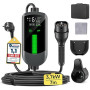 WityCharge Chargeur Voiture Electrique 3,7kW - 7M/6-16A Cable Recharge Voiture Electrique avec Support Mural Sac, Chargeur Retar