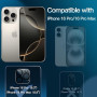 JETech Protecteur d'Objectif de Caméra pour iPhone 16 Pro 6,3 Pouces et iPhone 16 Pro Max 6,9 Pouces, Verre Trempé 9H, Anti-Rayu