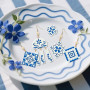 ORIGACH Lot de 17 emporte-pièces en argile polymère avec carreaux portugais Peranakan, cadre de fleurs méditerranéennes et motif