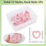 SUNNYCLUE 1 boîte de 12 emporte Pièces en Forme de Cœur pour Boucles d'oreilles 12 Styles pour la Saint Valentin en Argile Polym