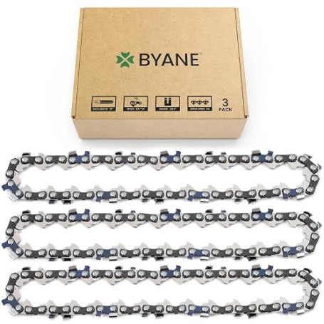 BYANE Lot 3 Chaînes Tronçonneuse 30cm (12") 1/4"LP 1.1mm (.043") 64 Maillons | Faible Rebond | Pour Stihl MSA 120, 140, 160, 200