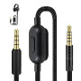 ZestEcho Câble Casque Audio Remplacement Cable Compatible with Logitech G Pro X, 2M Nylon Tressé Câble avec Contrôle Volume Muet