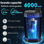Uplayteck Douche de Camping, Kit Douche Portable 6000mAh Rechargeable avec écran LED Intelligent 3 Modes de Douche IPX7 Etanche