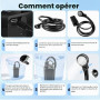 Uplayteck Douche de Camping, Kit Douche Portable 6000mAh Rechargeable avec écran LED Intelligent 3 Modes de Douche IPX7 Etanche