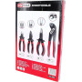 KS Tools - 115.1004 - Jeu de 4 pinces - Pince coupante, multiprise, bec, demi-rond - Chrome vanadium ultra résistant