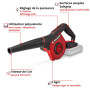 Souffleur sans fil Einhell TE-CB 18/270 Li-Solo Power X-Change (18 V, vitesse d’air 270 km/h, 5 niveaux, avec extension, buse st