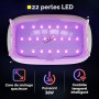 CRAFT RESIN Kit de Résine UV avec Lampe – Grande Lampe 36W à 22 LED et 200g de Résine UV, Cristal Clair et Anti-Jaunissement – K