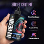 CRAFT RESIN Kit de Résine UV avec Lampe – Grande Lampe 36W à 22 LED et 200g de Résine UV, Cristal Clair et Anti-Jaunissement – K