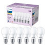 Philips pack de 6 ampoules LED E27, 60W, blanc chaud