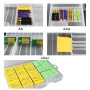 WYAN 1Pcs Boîte à Piles en Plastique,Boîtier de Rangement de Batterie Transparent,Rangement Piles pour 60pcs AA+40pcs AAA Pile B