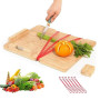 TYYIHUA Planche à découper à une main, planche à découper adaptée avec éplucheur, butées à pain et picots en acier, planches à d