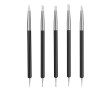 DOPENSPI Lot de 5 outils de sculpture en argile polymère - Pointe en caoutchouc souple - Pour bricolage, artisanat, modélisation