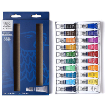 Winsor & Newton Cotman Aquarelle Set Initiation 20 Tubes de 5ml
