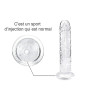 Gode realiste de 18 cm pour femme, souple et adapté aux débutants. Doté d'une gode ventouse, idéal pour femmes et couples. Jouet