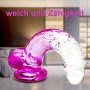Petit gode en caoutchouc naturel de 19 cm, véritable pénis G-Spot. Avec une grande ventouse pour une utilisation mains libres, p