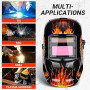 DEKO Masque Soudure: Grand écran de Vue Auto Darkening Casque de Soudage à énergie Solaire, avec Batterie Remplaçable, Longue Du