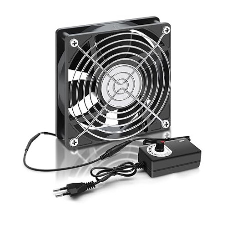 RUIZHI 120mm 12V PC Ventilateur de Boîtier - Vitesse du Vent Réglable, Ventilateur pour Pc, VentilateuR AC 220V - 240V, 2750RPM,