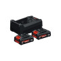Bosch Expert 18V System Starter-Set Haute Puissance EXBA18V-40 combiné avec Chargeur Rapide Gal 12V/18-80 (Puissance Maxi Jusqu’