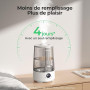 Homvana Humidificateur d'Air bébé, 3.6 L Cool Mist Top-Fill, 16dB Silencieux, 34H Durable Humidificateu Chambre, Plante, BPA Fre