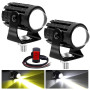 Biqiure 2PCS Mini Feux Additionnels Moto LED,12W Moto LED Feux de Brouillard Supplémentaires 12V 24V Projecteur Motos LEDs Ambre