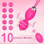 Qoosea Oeuf Vibrant Sex Toys Vibrateur Bullet Vibromasseur, Bullet Vibromasseurs avec 10 Modes Vibration, Œuf Vibrant du Clitori
