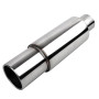 Krtopo 2,5 Pouces/63MM d'admission d'échappement en Acier Inoxydable Turbo d'échappement de Voiture Boîte Arrière Tube d'échappe