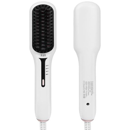 Alaoo Brosse Lissante pour Cheveux,Lisseur de Cheveux à Ions Négatifs,4 Températures Réglables,Portable Lisseur Cheveux Céramiqu