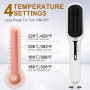 Alaoo Brosse Lissante pour Cheveux,Lisseur de Cheveux à Ions Négatifs,4 Températures Réglables,Portable Lisseur Cheveux Céramiqu