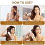 Alaoo Brosse Lissante pour Cheveux,Lisseur de Cheveux à Ions Négatifs,4 Températures Réglables,Portable Lisseur Cheveux Céramiqu