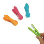 LAGUELLE - 40 Pinces Clips Antiglissantes - Fabrication Française - Assorties Vert, Bleu, Orange, Rose