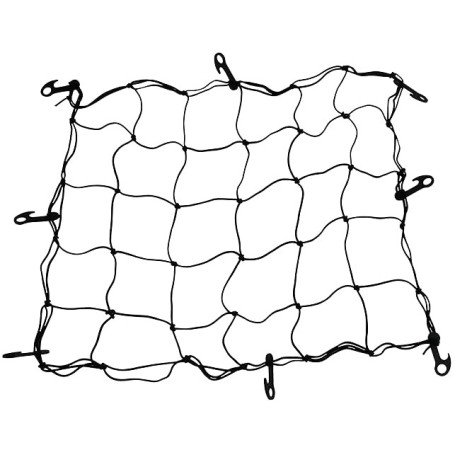 AERZETIX - C53724 - Filet Maille de Protection élastique à Bagage avec 8 Crochets - 70x90 cm - Couleur Noir - tendeur arraignée