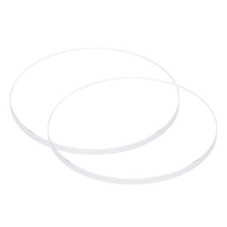 QUARKZMAN 2Pcs Verre de Montre en Cristal Transparent 30mm de Diamètre, 2mm D'Épaisseur, Rond, Plat, en Verre Minéral à Haute Tr
