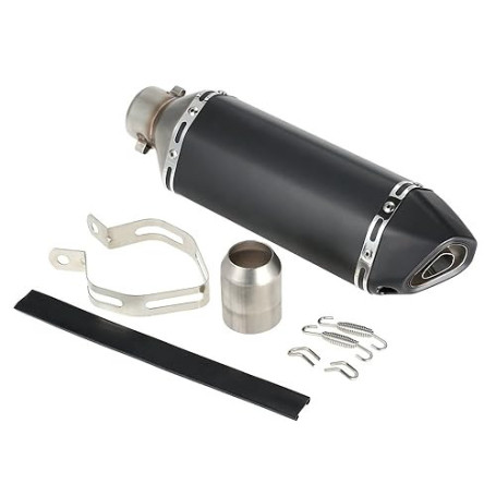 Mulcort Akrapovic Silencieux d'échappement 38-51 mm avec DB Killer amovible en fibre de carbone Petite queue hexagonale inclinée