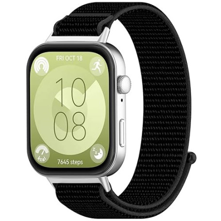 ZoRoll Nylon Bracelet pour Huawei Watch Fit 5/5 pro/4/4 pro/3, Réglable Bracelet de Souple Élastique, Bandes Montre Remplacement
