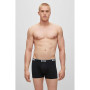 BOSS Hommes Trunk 3P Power Boxer Court en Coton Stretch à Logos répétés