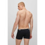 BOSS Hommes Trunk 3P Power Boxer Court en Coton Stretch à Logos répétés