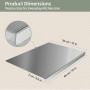 Planche a Decouper Inox, Plaque Inox Cuisine en Acier Inoxydable, Protege Plan de Travail Cuisine avec Bord d'arrêt, les Pain et