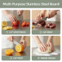 Planche a Decouper Inox, Plaque Inox Cuisine en Acier Inoxydable, Protege Plan de Travail Cuisine avec Bord d'arrêt, les Pain et