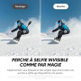 Insta360 X4 Air Pack démarrage Noir Graphite - Caméra 360 8K, Appareil Photo vidéo étanche léger 165g, Perche à Selfie Invisible