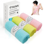 Yiclick Lot de 3 débarbouillettes exfoliantes japonaises, exfoliantes coréennes, pour Le Dos pour la Douche, Le Bain, Le Corps,