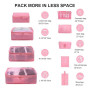 OSDUE Organisateur de Voyage, Lot de 9 Organiseurs de Bagage pour Voyage,Différents Tailles des Cubes Étanche Sacs de Voyage Ran