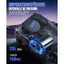 Onalix Gonfleur Pneus Voiture Portable 12V, Gonflage Rapide avec Écran Numérique HD, Mémoire Intelligente, Arrêt Automatique, 4