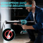 APROTII Pistolet Silicone Electrique Compatible avec Ma@kita Batteries 18V, Lumière LED, Pistolet Cartouche pour le Calfeutrage