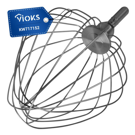 VIOKS Fouet pour robot de cuisine KW717152 Kenwood pour robot de cuisine Chef XL Major Cooking Chef Fouet Mélangeur en acier ino