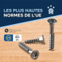 Vis à bois inox A2 V2A H2 Torx TX tête fraisée 90° filetage total 4x25 mm – 100 pcs