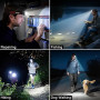 Blukar Lampe Frontale Rechargeable 2 Pack, 2000L Super Lumineux Léger Torche Frontale LED Puissante avec Voyant Rouge,8 Modes d'